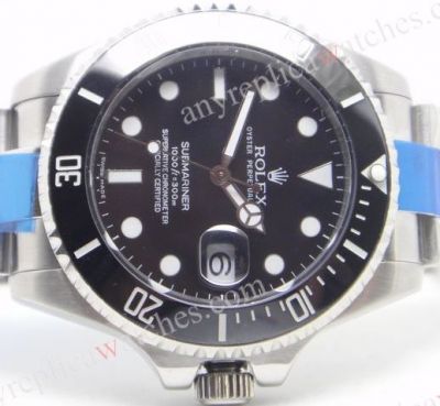 Upgraded Version Extra Large 41mm Rolex Replica Submariner Watches SS Black Ceramic Bezel